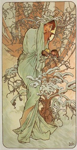 ミュシャ 四季 冬 Circle Fine Art Corporation ミュシャ 四季 冬