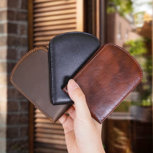 Polare Slim Curve Front Pocket Rfid Blocking Italian Real Leather Bifold Wallet For Men (Coffee) #TOP5