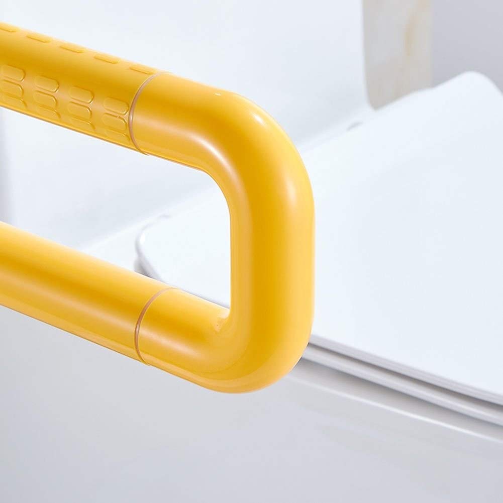 Las paredes soportan el plegamiento de las manijas Barra de apoyo plegable de acero inoxidable for baño, tubo exterior de nailon con agarre antideslizante, barra de seguridad abatible en forma de U fo