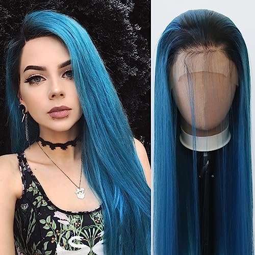 Perruque bleue naturelle pré-épilée pour changer de style sans abîmer vos cheveux