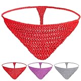 Skyygemm 1 Pcs Crochet Bookmark Thong Bookmark Page Marker Book Thong Distinctive Handmade Book Marks for Readers Cute and Funny Bookmark Gift for Book Lovers Writers (Red)