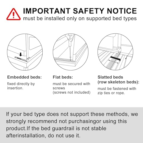 3 Pack Bed Rails for Toddlers, Upgrade Baby Bed Rail Guard Height Adjustable Specially Designed for Full Size Bed (2 Sides 74.8" + 1 Side 54") by zefinot - Image 4
