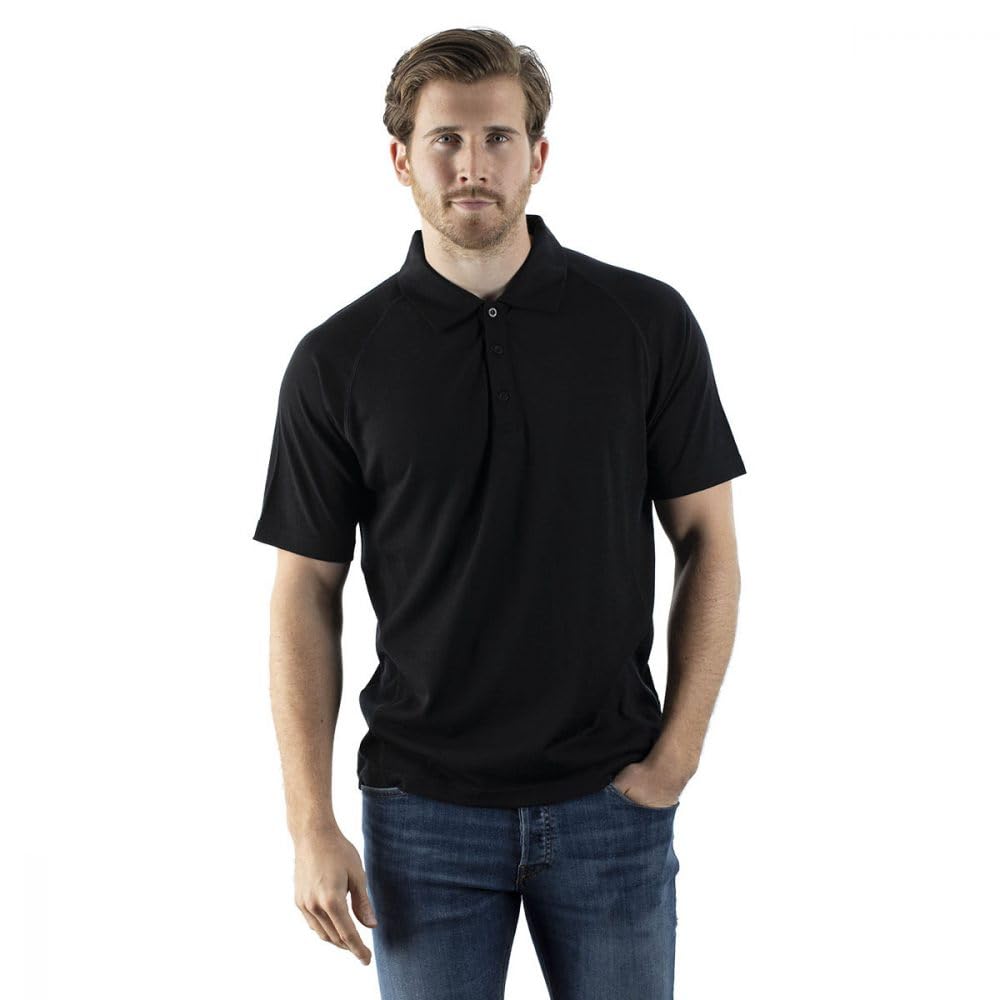 EDZ Merino Wool Polo Shirt Men's Black L