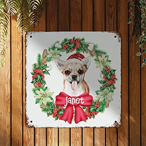 Chambre et salon décorés avec la plaque en métal de Noël Guangpat - Idée cadeau