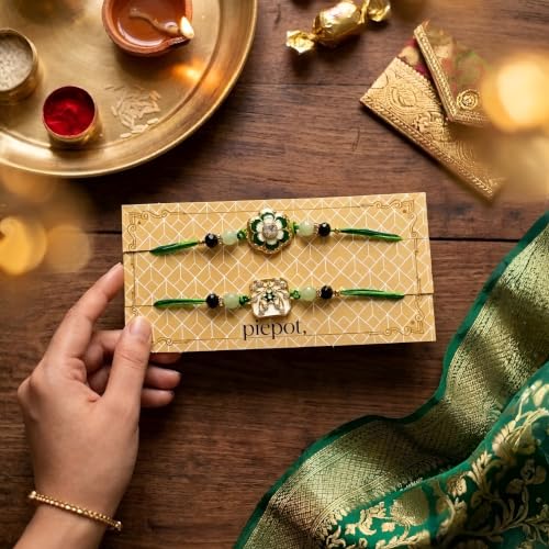 Image of Designer Rakhi, Rakhi with Gift for Brother, Premium Raksha Bandhan Gift, Luxury Festive Gift Box, Return Gift, Rakhi Gift Set Pack of 3