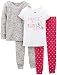 Carter's Little Girls' 4 Piece PJ Set (Toddler/Kid)