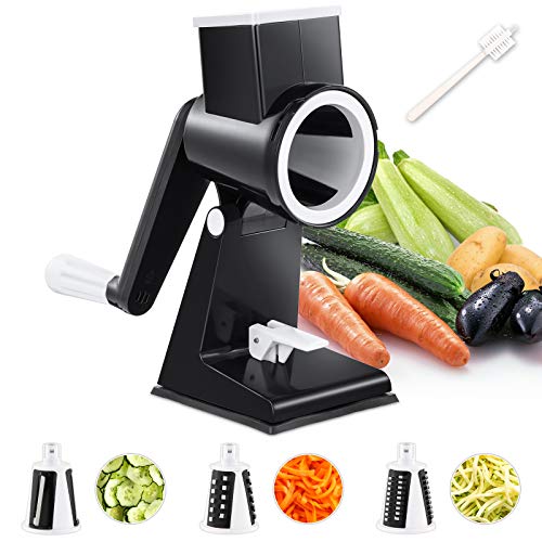 Rotary Vegetable Grater, Food Shredder Vegetable Grater for Kitchen, Dishwasher Safe Kitchen Grater and Vegetable Slicer for Cucumber, Zucchini, Carrot, Potato, etc