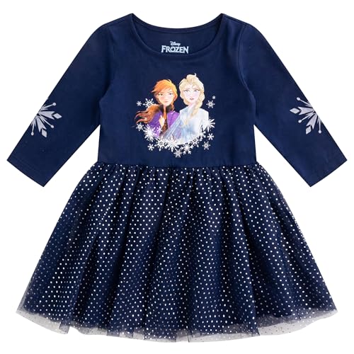 Disney Frozen Elsa and Anna Girls Tutu Dress for Toddler and Little Kids