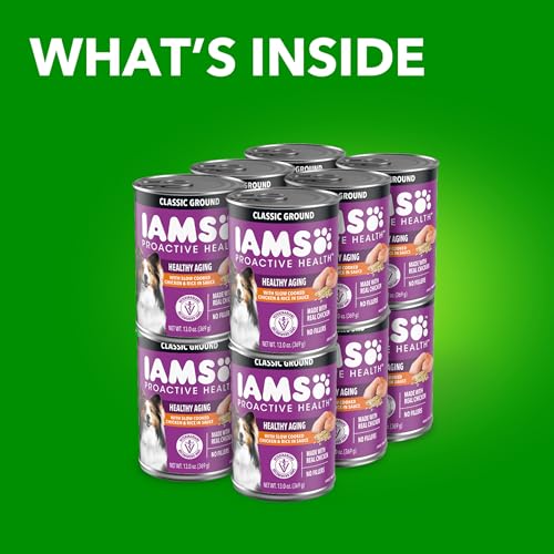 IAMS-Proactive-Health-Healthy-Aging-Wet-Dog-Food-Classic-Ground-with-Slow-Cooked-Chicken-and-Rice-13-oz-Cans-Pack-of-12 IAMS Proactive Health Healthy Aging Wet Dog Food Classic Ground with Slow Cooked Chicken and Rice 13 oz Cans Pack of 12