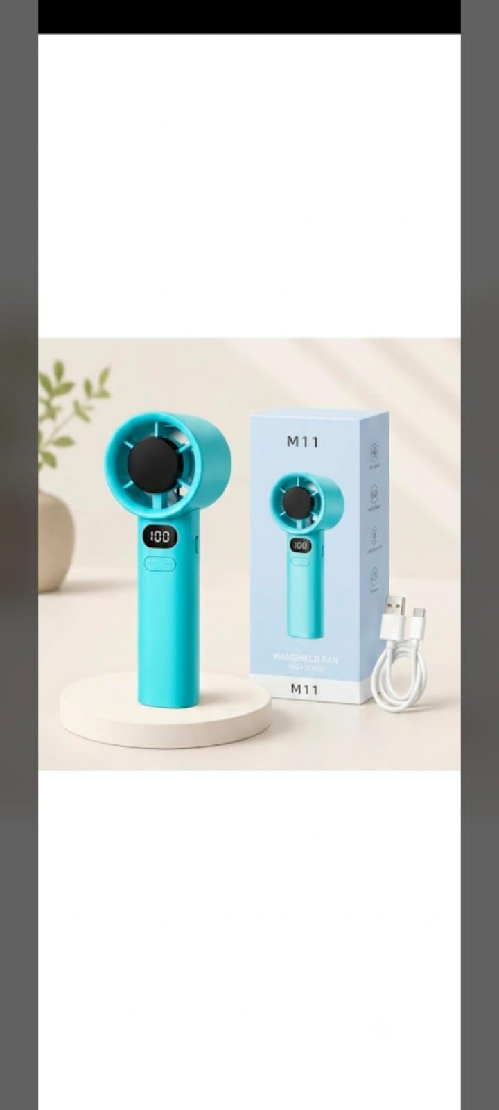 M11 Handheld Fan, Portable, USB Rechargeable, 120 Speed | 120-SPEED AIRFLOW,LED DISPLAY.-image-44