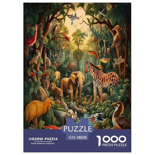 Puzle imposible de la selva de 1000 piezas para tardes de juego educativo en familia