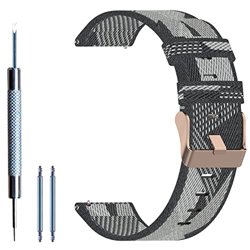 Lijinlan Replacement Watch Band for Casio F-91W/ F-93W/ F-94/ F-98W/ F-105W/ F-106W/ W-66/ W-85, 18mm Nylon Strap for Casio F91W Series Watch Wristband (Gray)