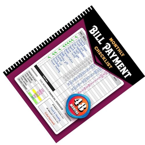 Monthly Bill Payment Checklist Book Money Managers Expense Tracking Notebook for Consistent Use in Financial Planning Expense Trackers