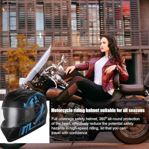 Cascos de moto de cara completa con bufanda integrada y visera suave 2