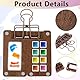 4 Stück Pocket Aquarell Set, Mini Aquarell Set, 8 Grids Tragbare Skizzenbuch-Palette, Reise Aquarellpalette, Pocketartist Travel Set mit Binder-Clips, Aquarellpapier, Aquarellpinsel Stifte