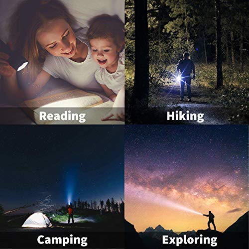 Jardlite Led Emergency Handheld Flashlight With Adjustable Focus, Water Resistant, 5 Modes, Best Tactical Flashlight For Emergency, Camping And Fishing, 2 Pack #TOP7