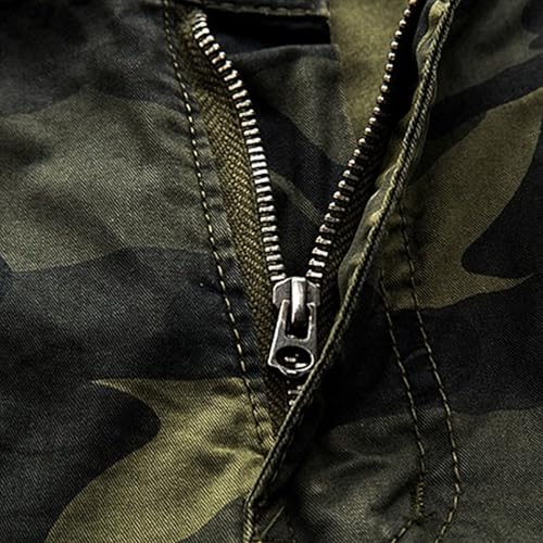 Shorts cargo camuflaje para hombre sin cinturón miniatura 3