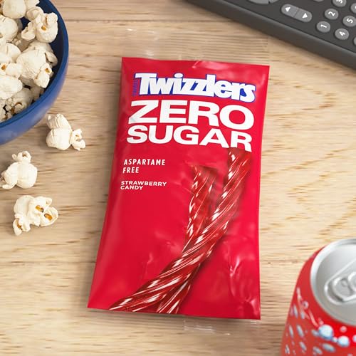 TWIZZLERS Zero Sugar Twists Strawberry Flavored Licorice Style, Candy Bag, 5 oz - image 6