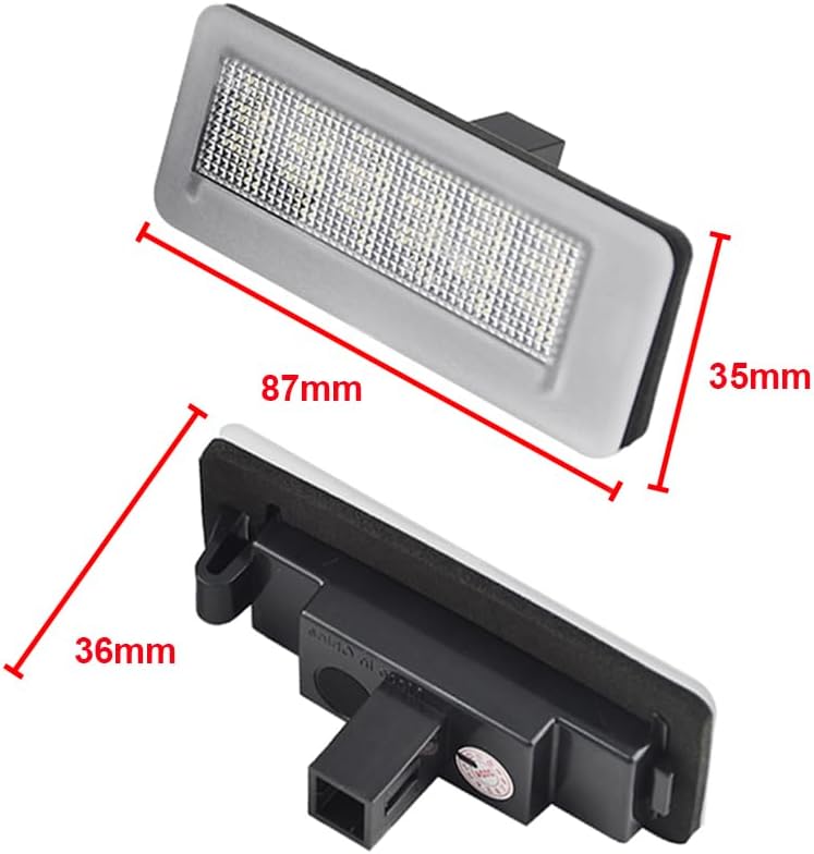 LED Lamps Compatible with F-iat Doblo Pratico Opel Combo License Plate Lights 2PCS Number Plate Lamp For Ram ProMaster City