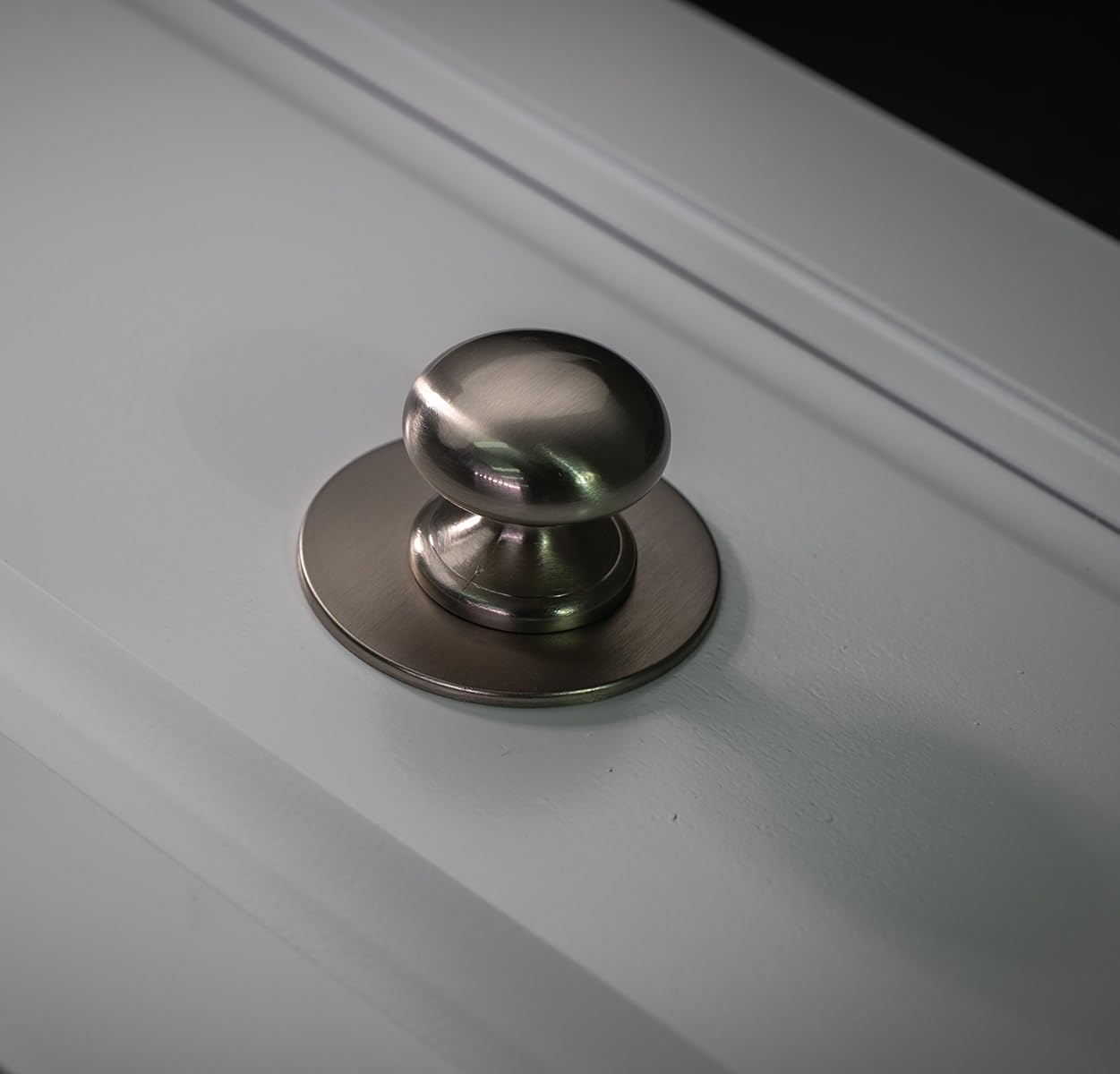 trust4care 8-Pack Thick Brushed Satin Nickel Backplate for Cabinet Knobs Pulls Handles, 2-1/3" Round Rosette Silver Back Plate for Bifold Closet Doors, Large Escutcheon Back Plates Sheets