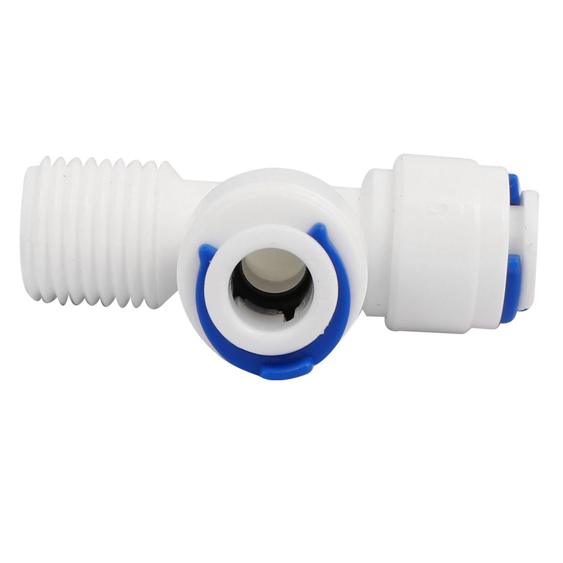 uxcell M12 Male Thread 1/4-inch Tube 3 Ways T Shaped Quick Connector 3pcs for RO Water System