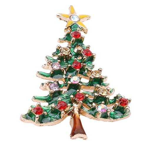Preisvergleich Produktbild Ogquaton Premium Qualität Weihnachtsbaum Brosche Kleid Schals Schal Clip Glänzende Elegante Design Weihnachten Brosche