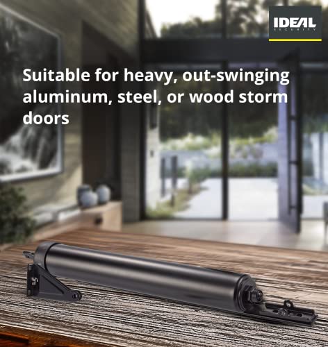 Ideal Security Quick-Hold Closer For Extra-Heavy Storm Doors With Torsion Bar, Black (1.5-Inch Diameter) #TOP2
