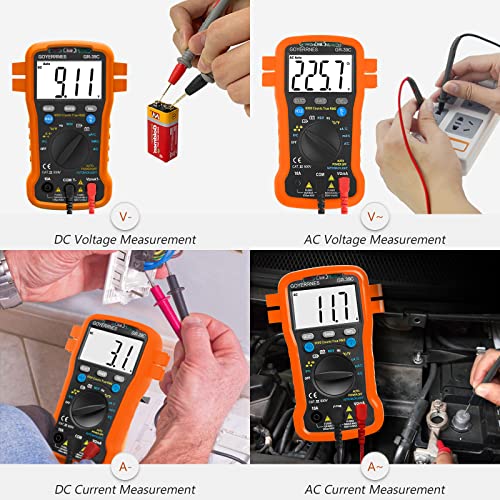 Goyerrnes Digital Multimeter 6000 Counts Ac Dc Voltmeter, Current, Capacitance, Frequency, Duty-Cycle, Diode, Continuity&Temperature Backlight Lcd #TOP4