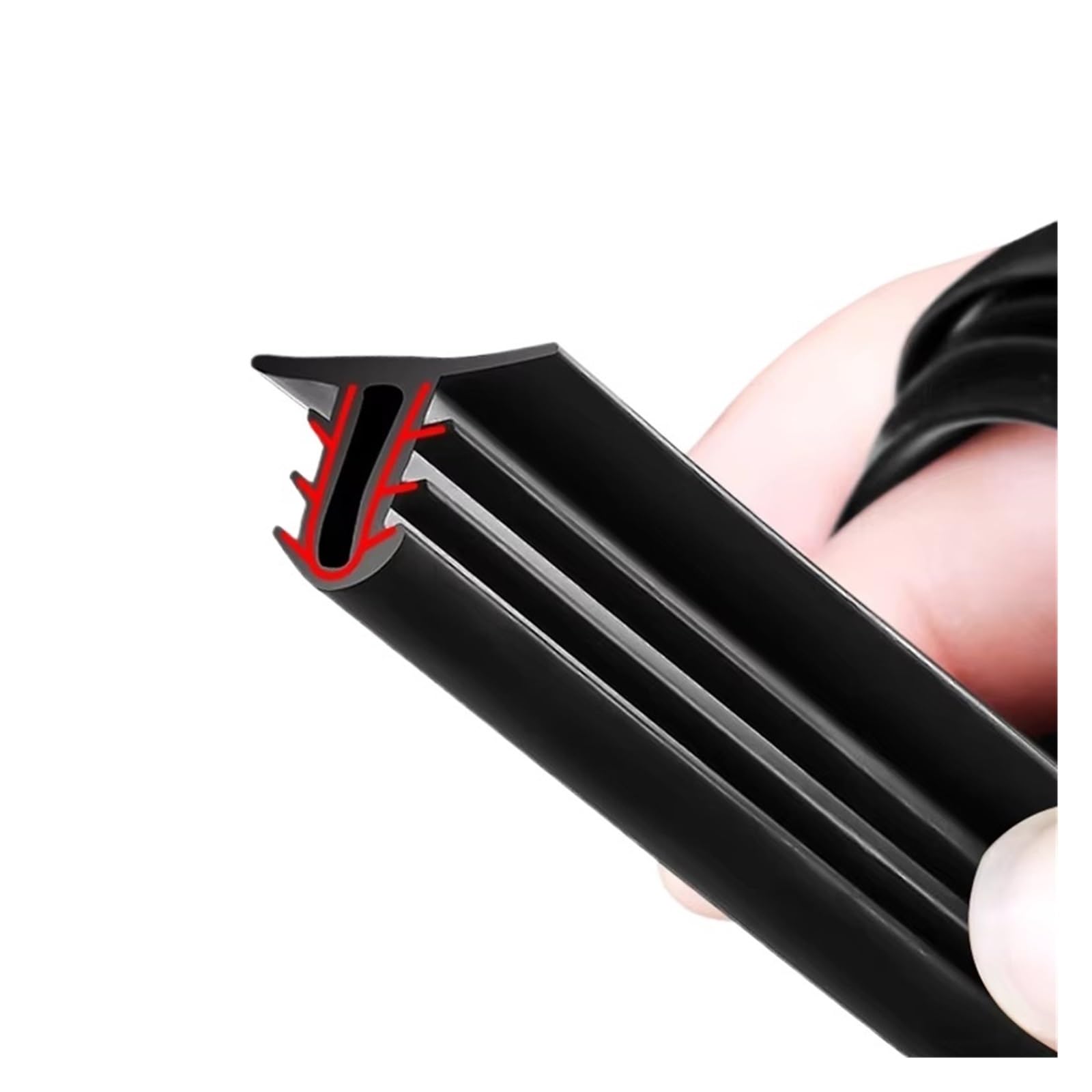 Vamhhx 1.6M 1Piece Car Rubber Sealing Strips Car Sticker Dashboard Sealing Strips Rubber Seals Sound Insulation Universal Weatherstrip Auto Stickers Parts Car Door Rubber Seal(1.6M 1Piece)