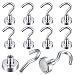 XUIIOSOOKP 10 Piezas Ganchos Magnéticos Extra Fuertes, Imanes Neodimio Gancho Desmontable, Ganchos de Soporte Magnético para Techo, Baño, Cocina, Toalla, Garaje, Nevera, Refrigerador