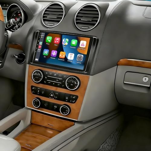 9 cali Android 14 Car Stereo for Mercedes ML W164 GL X164 2005-2011, 2+64G Car Radio nawigacja z ekranem Bluetooth DAB Car Stereo with Wireless Carplay Backup Camera Mirror Link GPS WiFi FM RDS