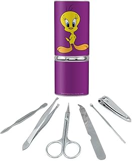 Looney Tunes Tweety Bird Stainless Steel Manicure Pedicure Grooming Beauty Care Travel Kit
