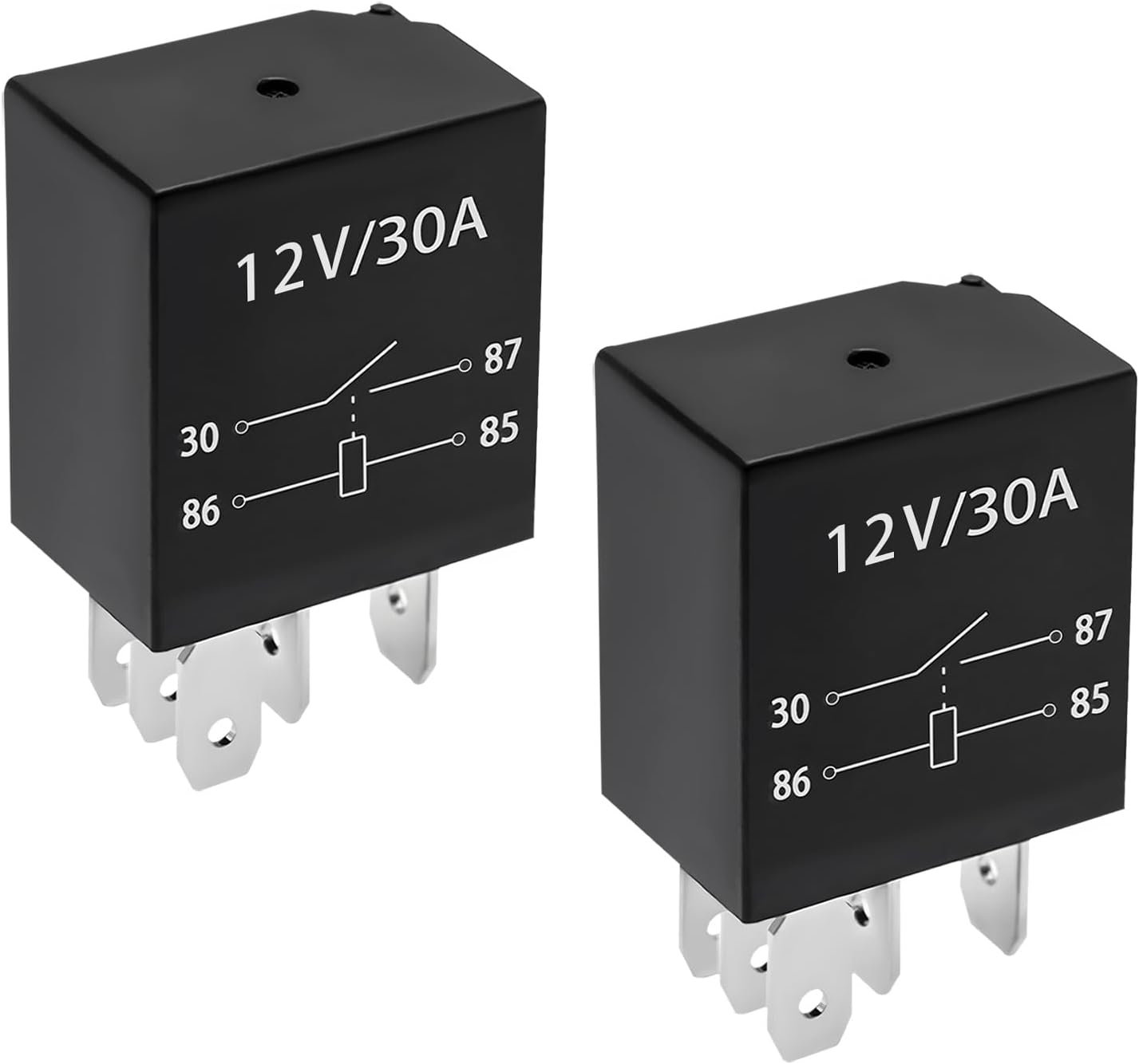 KVAEY 4-Pack 30A 5-Pin 12V Waterproof Starter Relays - Heavy Duty Automotive Multi-Purpose Relays for Cars & Trucks