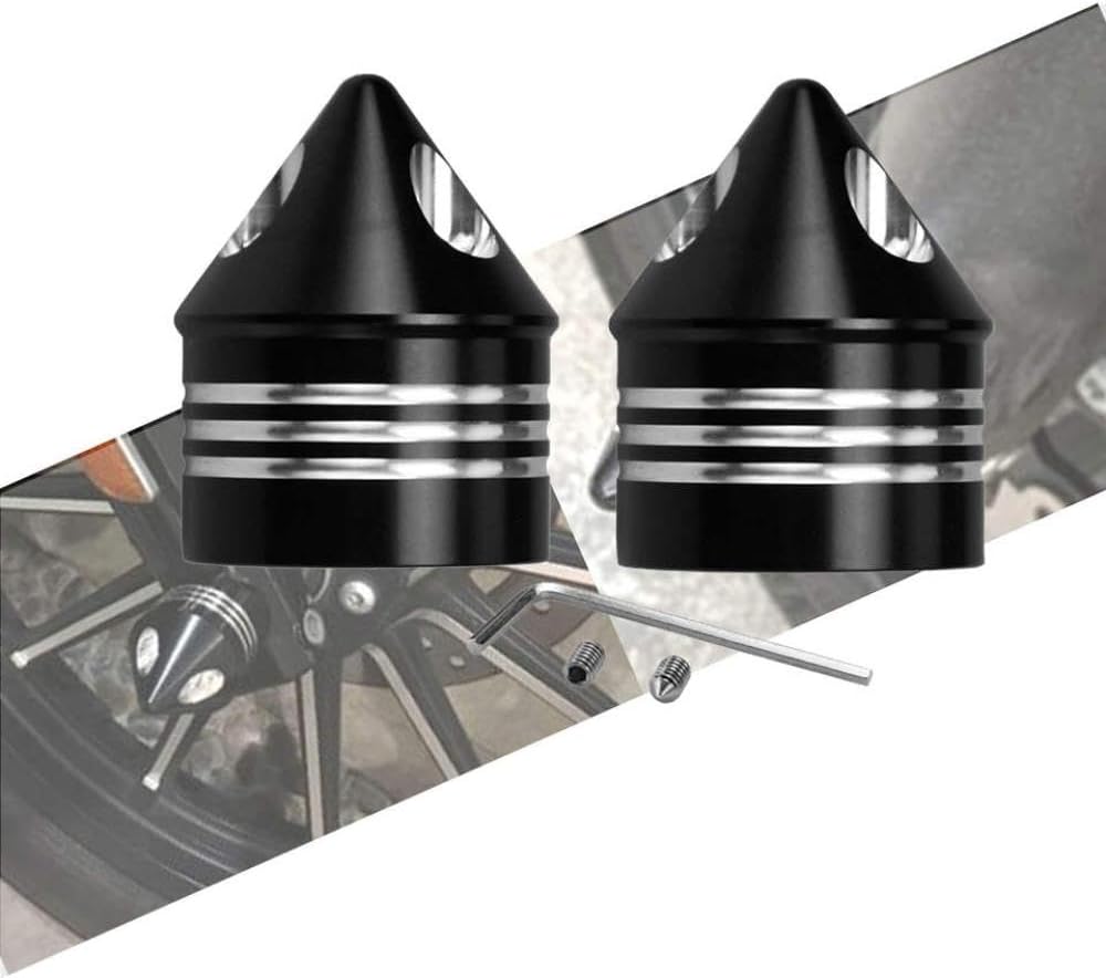 Axle Nut Cover 29MM Black Cap Bolts Compatible with Motorcycle Models Sportster XL1200 Touring FLTRX Softail Fat Boy VRSC