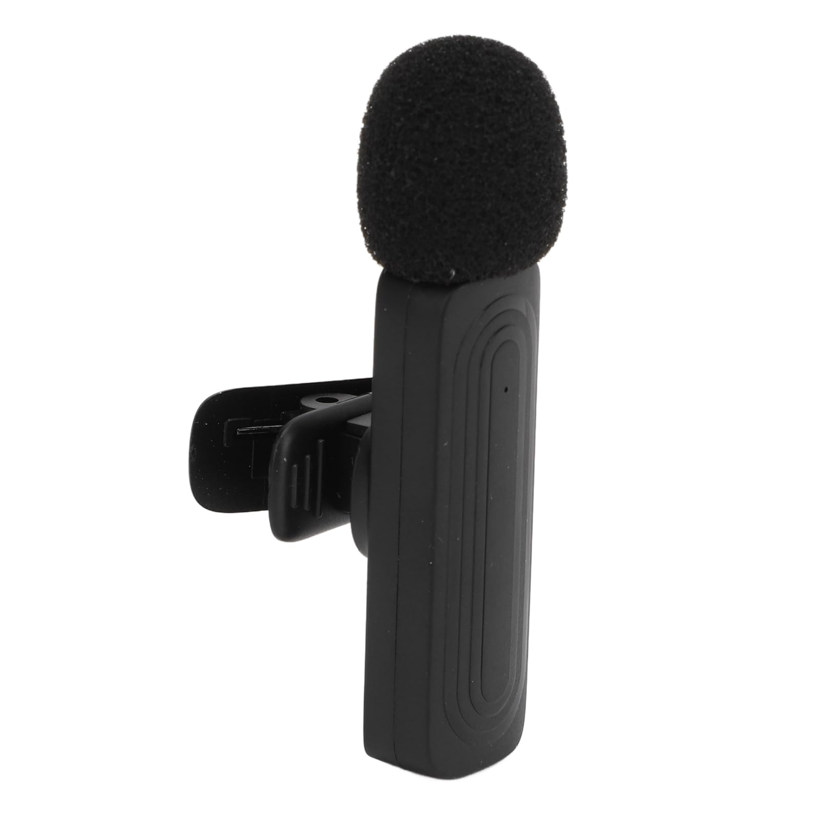 Dpofirs Wireless Lavalier Microphone, UltraLow Delay Noise Reduction for Video Recording, Interview, Podcast, Vlogging, Long Battery Life for Smartphones (Black)