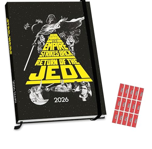Star Wars Diary 2026 Calendar A5 Star Wars Gift Present With Free Organising Stickers
