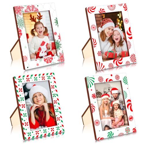 MUDEREK Christmas Picture Frame - Christmas Frames 4x6 for Wall