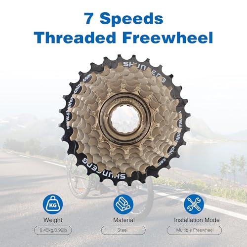 WEEROCK Piñón Libre Rosca 7 Velocidades 14-28T para MTB y Bicicleta Cruiser miniatura 2