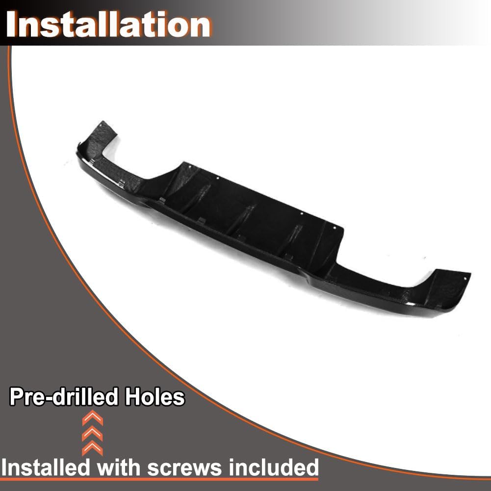 Matte Black Rear Bumper Diffuser Compatible with BMW 2 Series F87 M2 Coupe 2016-2020 Fiberglass Rear Bumper Diffuser Lower Spoiler
