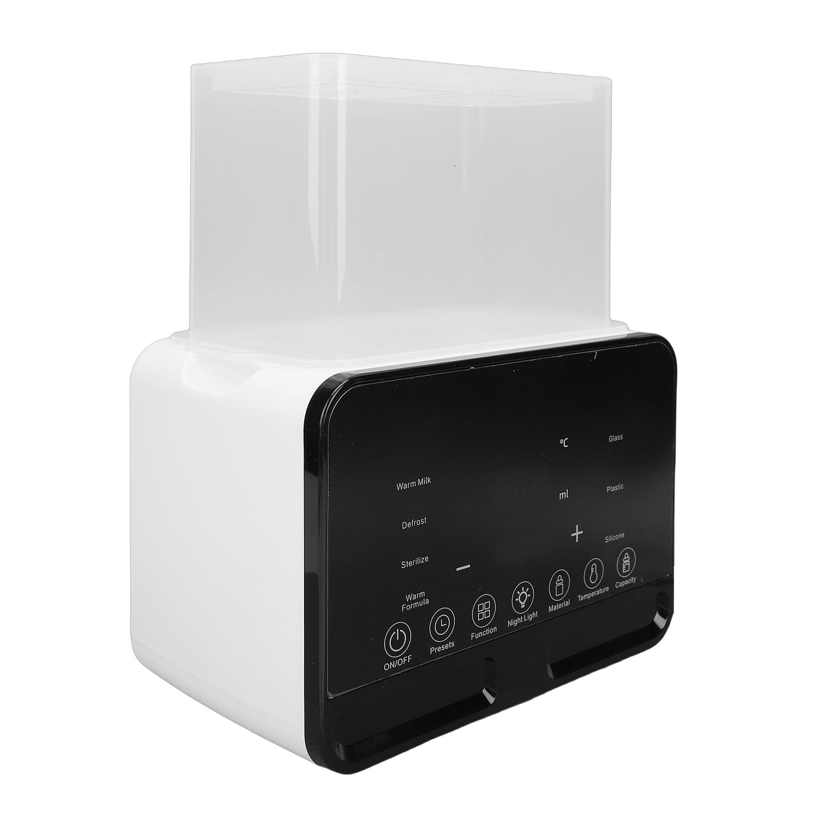 ZJchao Chauffe-biberon 200 W, Chauffe-lait Multifonctionnel 9 en 1 avec Affichage LED et Protection contre L'ébullition Sèche pour Chauffer et Décongeler les Biberons (Prise UE 220V)