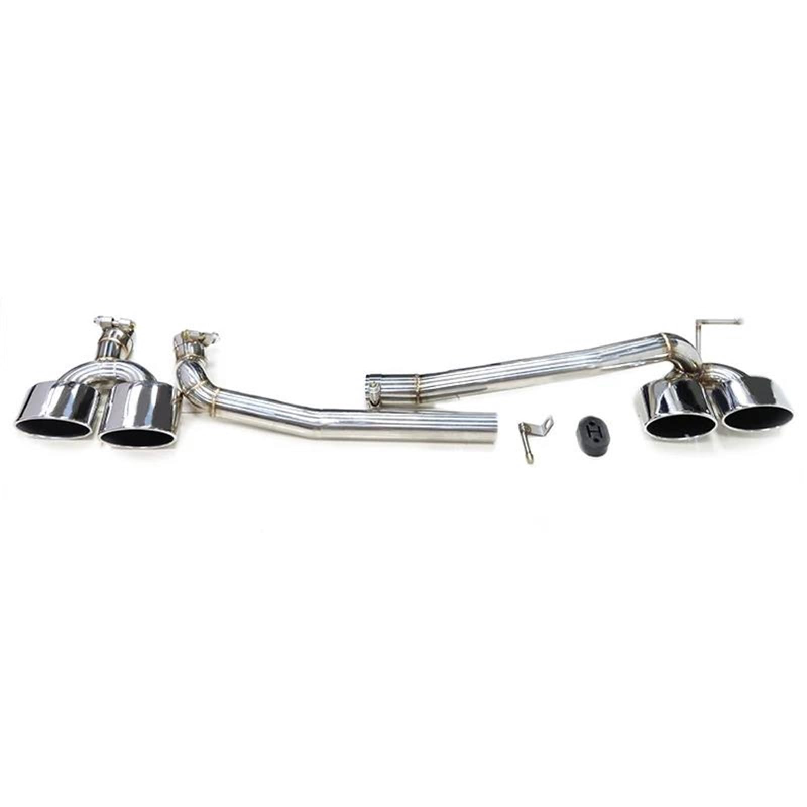 Dla Benz W204 C200 C180 C260 C63 M Sport 2008-2013 Rura Wydechowa Układ Wydechowy Ze Stali Nierdzewnej Owalna Końcówka Wydechu Samochodowego(Silver 26cm)