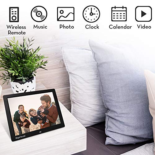 Digital Picture Frame, RegeMoudal 12 Inch Digital Photo Frame with Wireless Remote Control, Support SD Card/USB