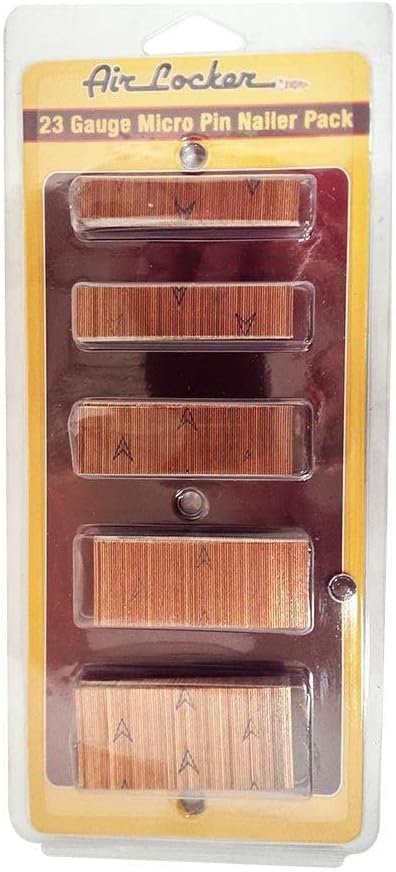 ARC-POWER for Assorted No Head Less Pin Nails 23 Gauge 1/2, 5/8, 3/4, 1 & 1-3/16 Inch Headless