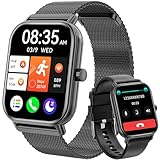 Reloj inteligente con llamadas Bluetooth, 1,85 pulgadas Smartwatch para hombre y mujer, reloj deportivo impermeable IP67 con 110+ modos deportivos, Fitnesswatch con podómetro pulsómetro SpO2 para