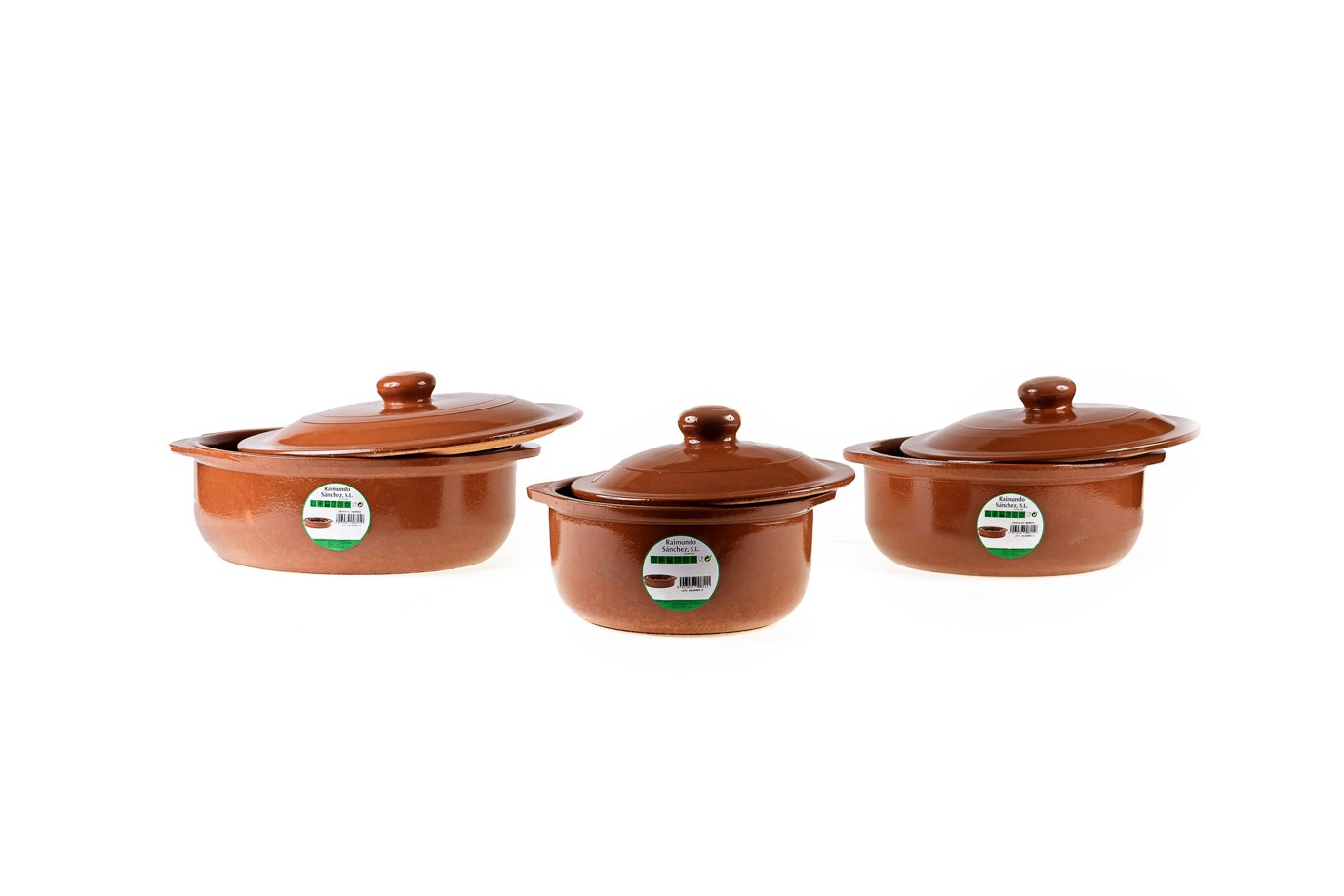 Casseruola di terracotta con coperchio 32 cm, 5 litri, Miele