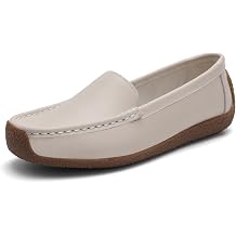 Womens Loafers Classic Leather Slip on Penny Loafers Shoes Lightweight Comfortable Casual Business Flats Shoes for Walking Driving