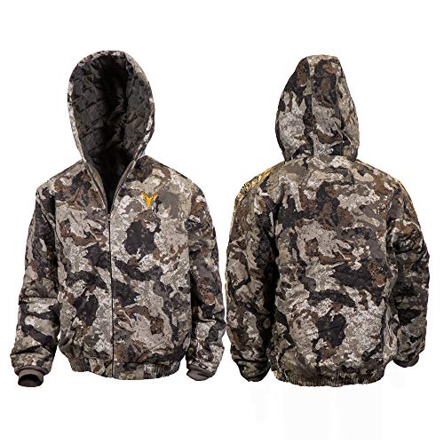 Hot Shot Youth Insulated Twill Camo Hunting Jacket, Veil-Cervidae Camo With Cotton Shell, For Cold Weather, Bird And Deer Hunting, Extra Large #TOP2