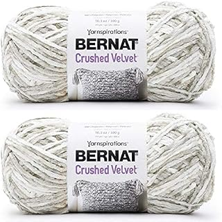 1- Bernat Crushed Velvet-Pack of 2 Balls-300g Each Ball-White
