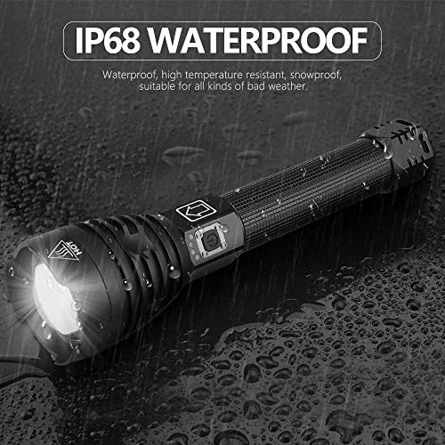 WINDFIRE Brightest Torch LED Rechargeable Powerful 20000 Lumen,XHP90 LED Torch Zoomable Tactical Torch 3 Lighting Modes, Waterproof, for Camping, Hiking, Hunting, Fishing( 26650 Batteries Included)