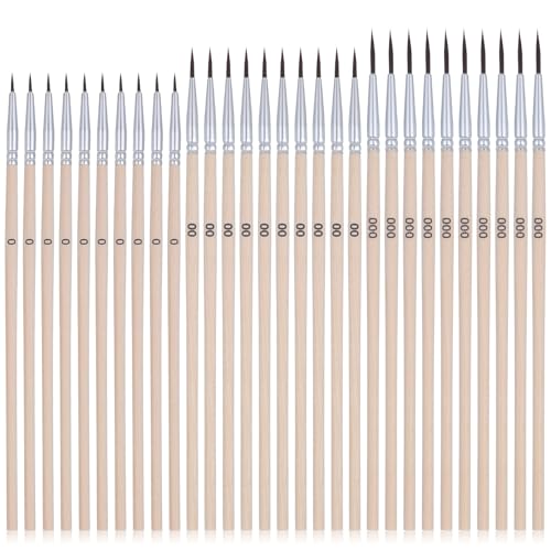 Conjunto de 30 pincéis de pintura para modelo, minúsculos pincéis de pintura, micro pincéis de pintu